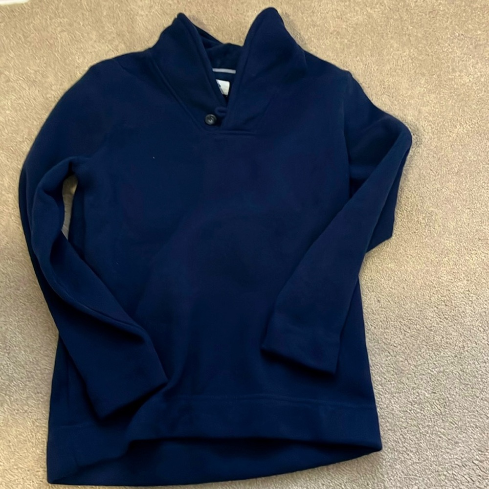 Boys blue fleece pullover.  Size large (10/12)